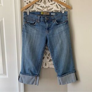 Old Navy Women's VTG Low Rise Cropped Capri Cuffed Denim Jeans Y2K Sz 6